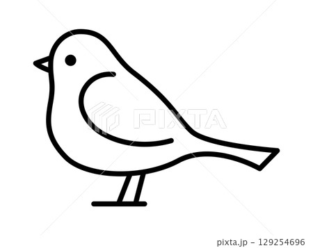シンプルな鳥のアイコン シンプルな鳥のアイコン 129254696
