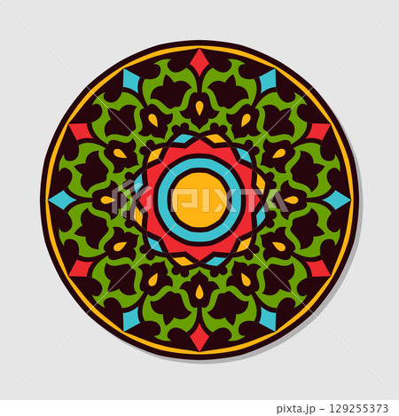 Colorful mandala vector 129255373