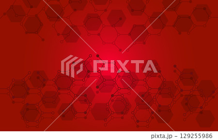 Hexagonal red background with process flow chart Hexagonal red background with process flow chart 129255986