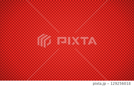 Red diagonal square grid background 129256018