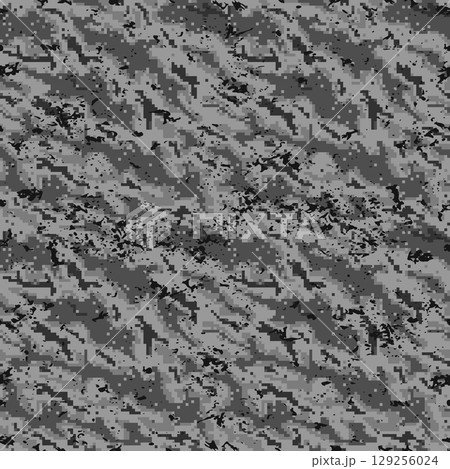 Seamless pattern pixel dark camouflage grunge 129256024