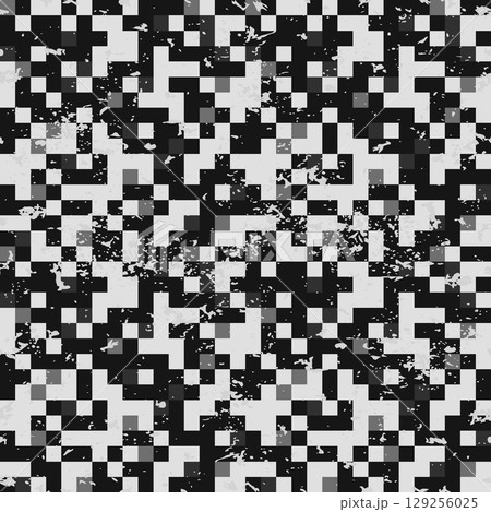 Seamless pattern square black camouflage grunge Seamless pattern square black camouflage grunge 129256025