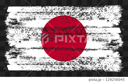 Japan flag in grunge style Japan flag in grunge style 129256045