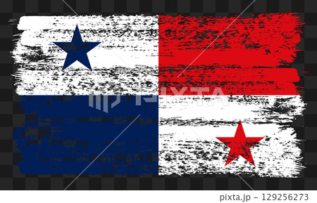 Panama flag in grunge style Panama flag in grunge style 129256273