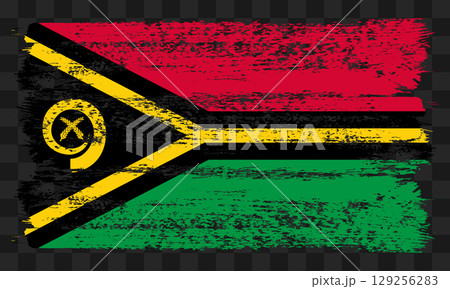Vanuatu flag in grunge style 129256283