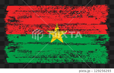Burkina Faso flag in grunge style Burkina Faso flag in grunge style 129256293