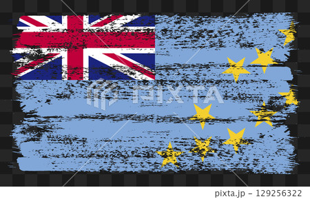 Tuvalu flag in grunge style Tuvalu flag in grunge style 129256322