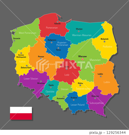 Vector map of Poland 129256344