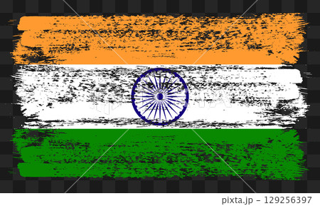 India flag in grunge style India flag in grunge style 129256397