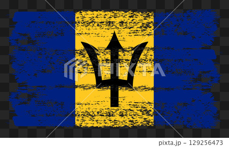 Barbados flag in grunge style Barbados flag in grunge style 129256473