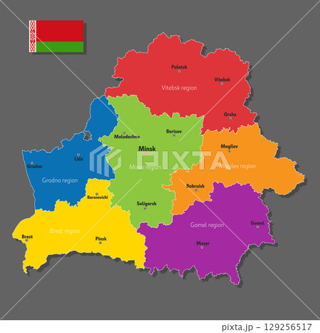 Vector map of Belarus Vector map of Belarus 129256517