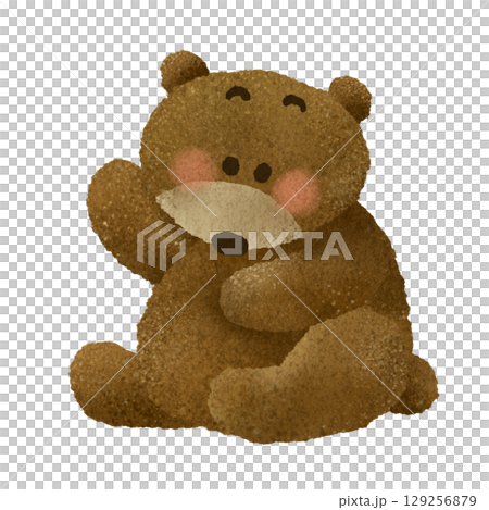 Cute bear hand-drawn illustration material Cute bear hand-drawn illustration material 129256879