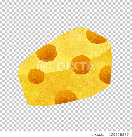 可愛的起司手繪插畫素材 129256887