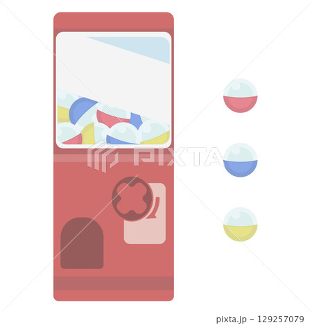 ガチャガチャのイラスト ガチャガチャのイラスト 129257079