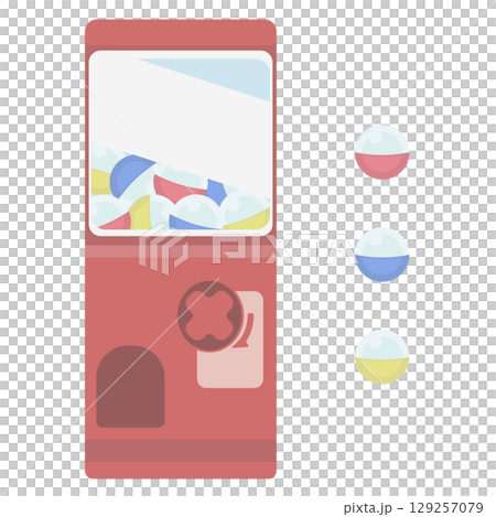 ガチャガチャのイラスト ガチャガチャのイラスト 129257079