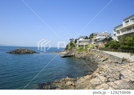 兵庫県赤穂市　赤穂御崎遊歩道からの風景 129258606