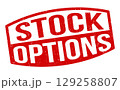 Stock options grunge rubber stamp 129258807