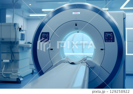 Advanced mri or ct scanner, medical diagnostic machine at hospital lab 129258922