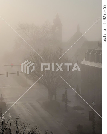 foggy morning in rock hill south carolina foggy morning in rock hill south carolina 129259455