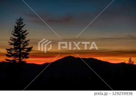 Dramatic nature scenes near Mount Shasta Cascade Range California Dramatic nature scenes near Mount Shasta Cascade Range California 129259936