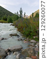 The panorama of mountain landscape of Ala-Archa gorge in the summer's day, Kyrgyzstan. 129260077