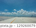 crossign by car over howard flrankland bridge in tampa florida 129260079