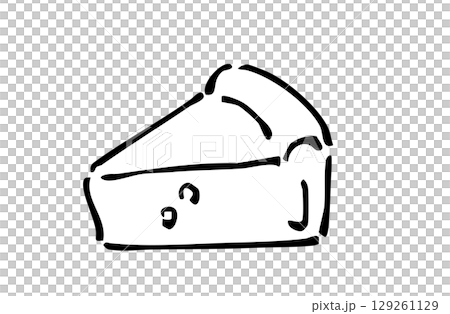 單色手繪插圖起司蛋糕 單色手繪插圖起司蛋糕 129261129