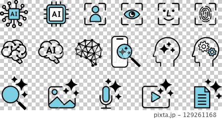 AI人工智慧圖示01 AI人工智慧圖示01 129261168