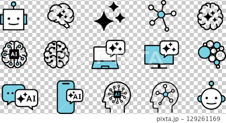 AI artificial intelligence icon 02 129261169