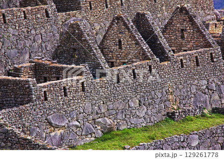マチュピチュ遺跡の住居跡 南米ペルー マチュピチュ遺跡の住居跡 南米ペルー 129261778