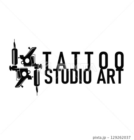 black silhouette illustration logo tattoo machine with vintage old retro minimalist concept template symbol tattoo studio design black silhouette illustration logo tattoo machine with vintage old retro minimalist concept template symbol tattoo studio design 129262037