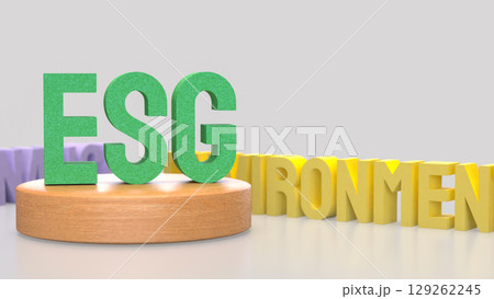The ESG for ecology or environment concept 3d Rendering. The ESG for ecology or environment concept 3d Rendering. 129262245