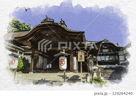 水彩画風　こんぴらさん　表書院　香川県琴平町 129264240