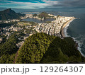 Stunning View From Two Brothers Hike In Rio De Janeiro: Coastal Cityscape With Ipanema Beach, Lagoa, And Ocean Horizon Seen From A Lush Mountain Overlook 129264307