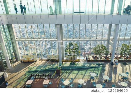 大阪都市風景　あべのハルカス　ハルカス300天空庭園 129264696