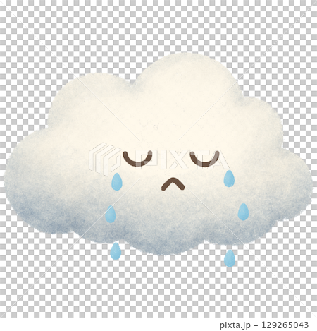 Sad rain cloud 129265043