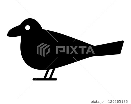かわいいカラスのベクターアイコン 129265186