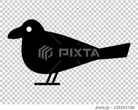 かわいいカラスのベクターアイコン 129265186