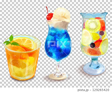 Drink illustration set 129265420