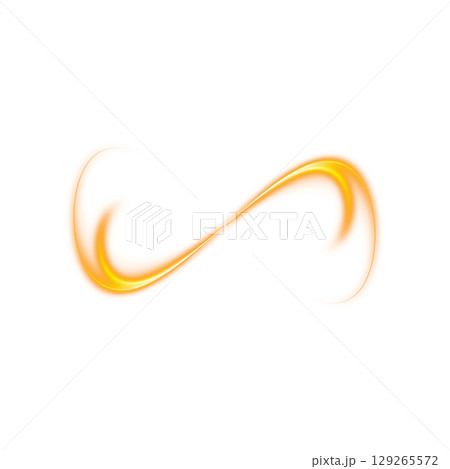 オレンジの光の流れ 切り抜き素材 オレンジの光の流れ 切り抜き素材 129265572