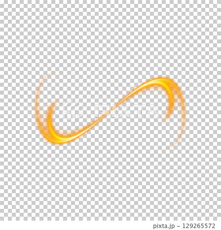 オレンジの光の流れ 切り抜き素材 オレンジの光の流れ 切り抜き素材 129265572