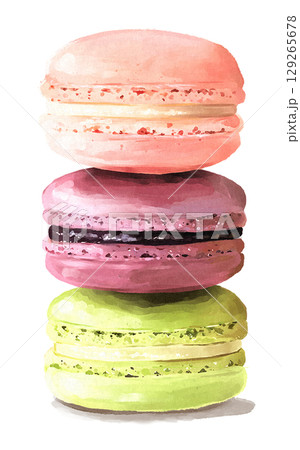 マカロンタワーのイラスト 129265678
