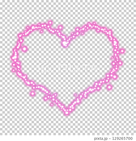 Pink glitter heart effect cutout Pink glitter heart effect cutout 129265700