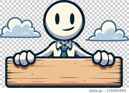 Illustration of a person holding a plate Illustration of a person holding a plate 129265849