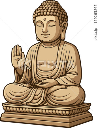 大仏のイラスト 129265865