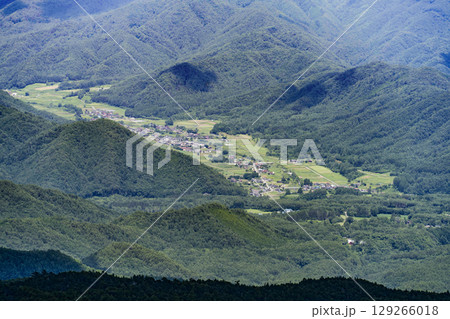 おんたけロープウェイ山頂駅から望む開田高原西野 おんたけロープウェイ山頂駅から望む開田高原西野 129266018