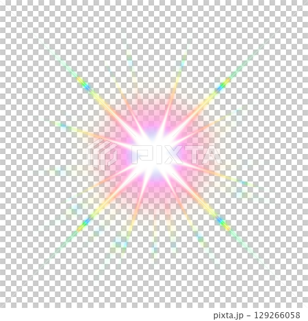 Rainbow gradient shining light effect green cutout Rainbow gradient shining light effect green cutout 129266058