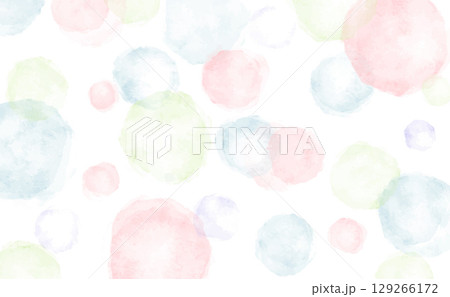 透明感のあるパステルカラーの水玉模様の背景 透明感のあるパステルカラーの水玉模様の背景 129266172