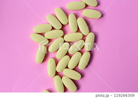 Vitamin C tablets for immune support. 129266309