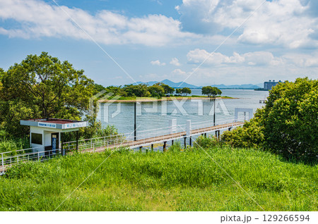 道の駅 琵琶湖大橋米プラザからの景観　滋賀県大津市 129266594
